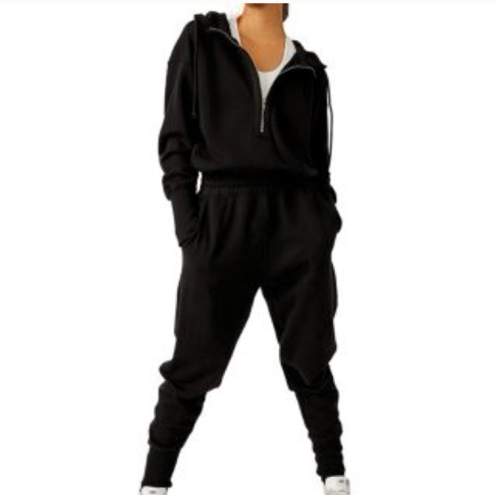Free People Training Day Jumpsuit in Black